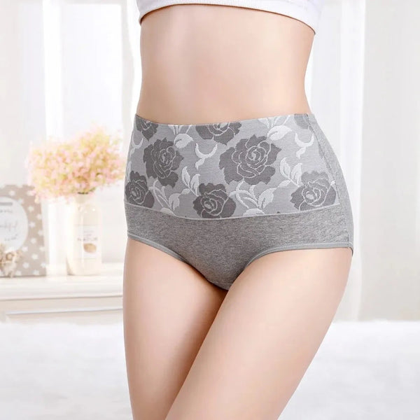 Sous-vêtements en coton antibactériens amincissants abdominaux taille haute ( 6 Pièces )