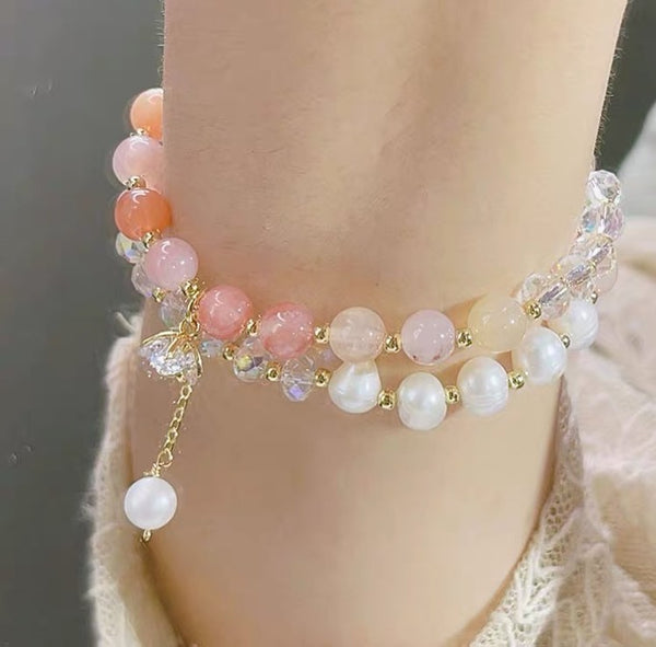 Bracelet à double tour en agate