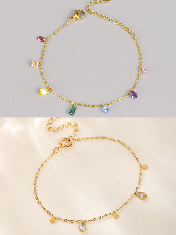 Ensemble de bracelets zircon scintillant.
