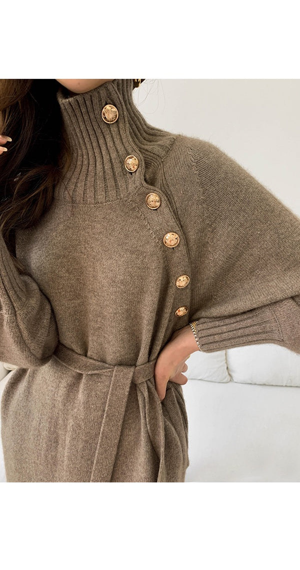 Robe midi en tricot