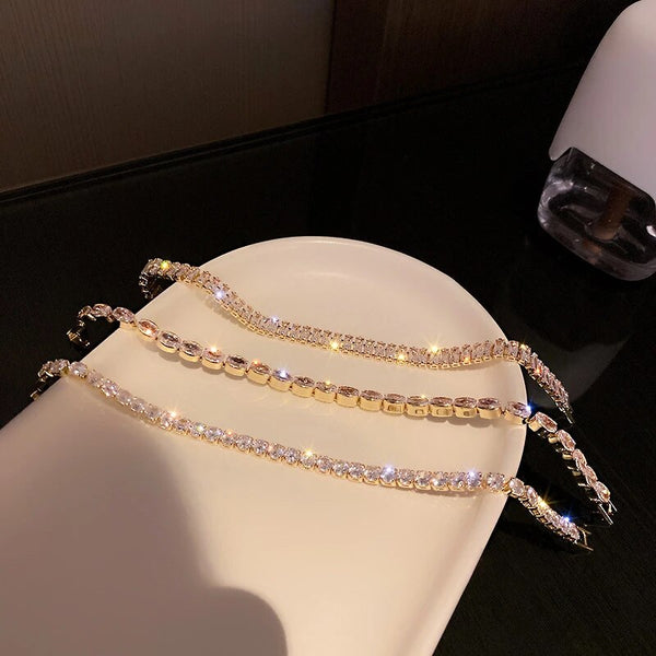 Bracelet en zircon serti de 3 pièces