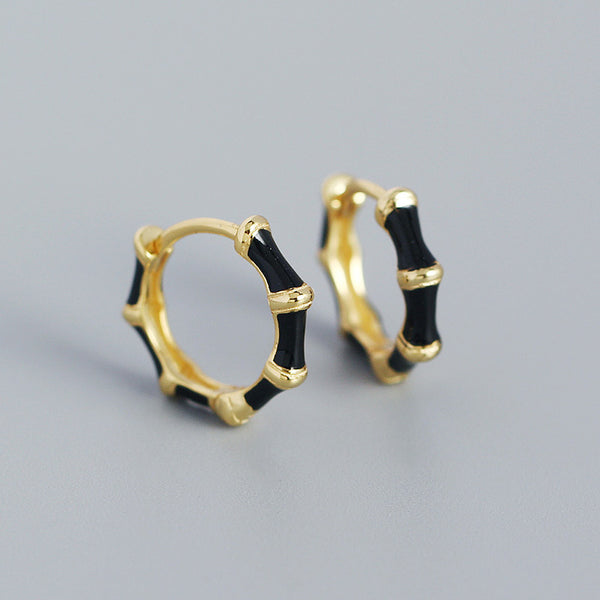 Boucles d'Oreilles Bambou Argent 925