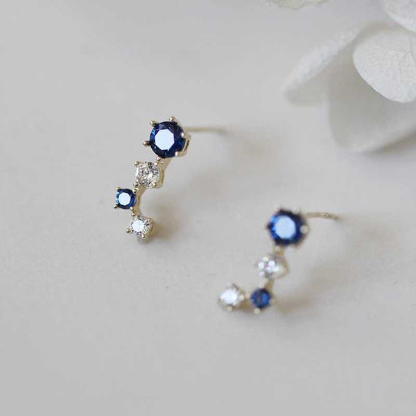 Boucle d'oreille saphir en argent 925