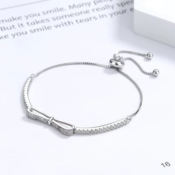 Bracelet réglable en argent infinity