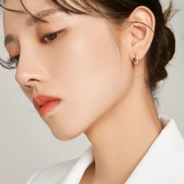 Boucles d'oreilles Rose classique