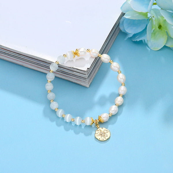 Bracelet L'œil de chat blanc