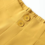 Pantalon large et décontracté boutonné
