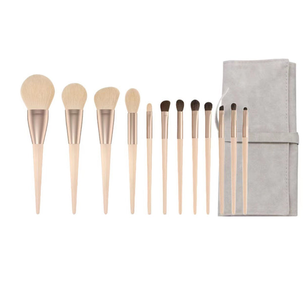 Ensemble de 12 pinceaux de maquillage avec sac