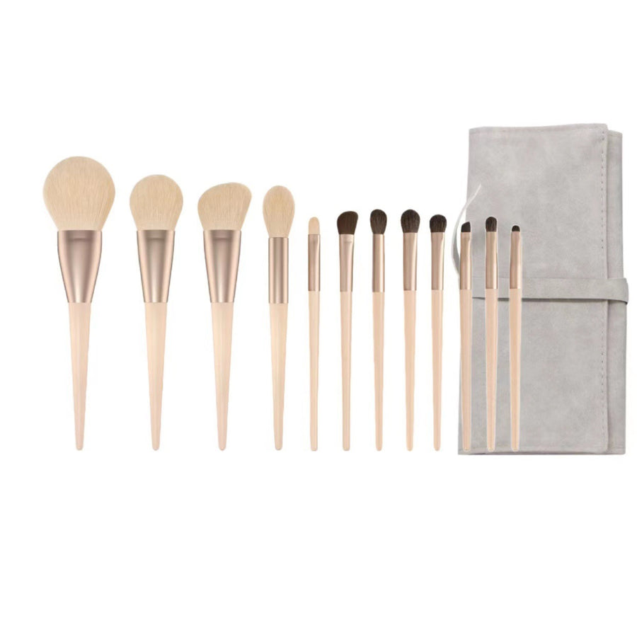 Ensemble de 12 pinceaux de maquillage avec sac