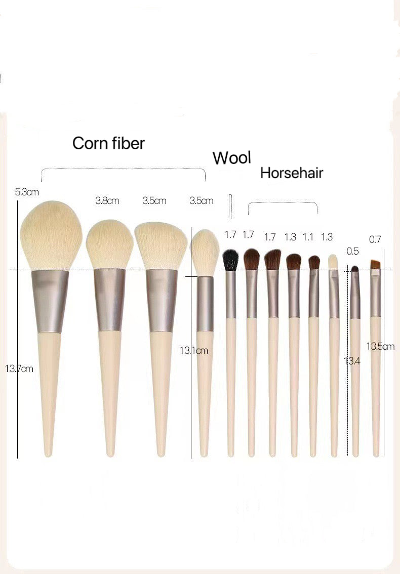 Ensemble de 12 pinceaux de maquillage avec sac