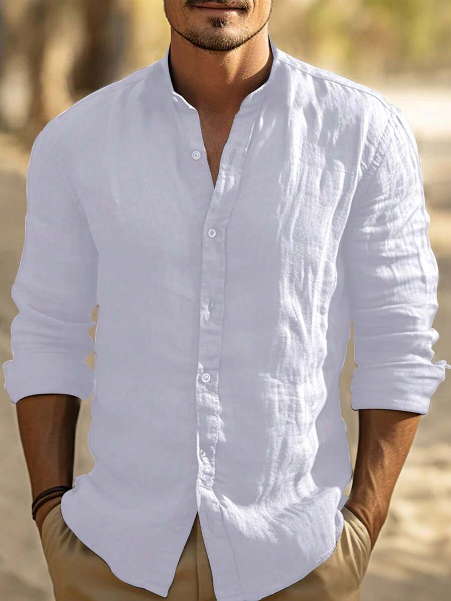 👔 Chemise Homme Manches Longues en Lin