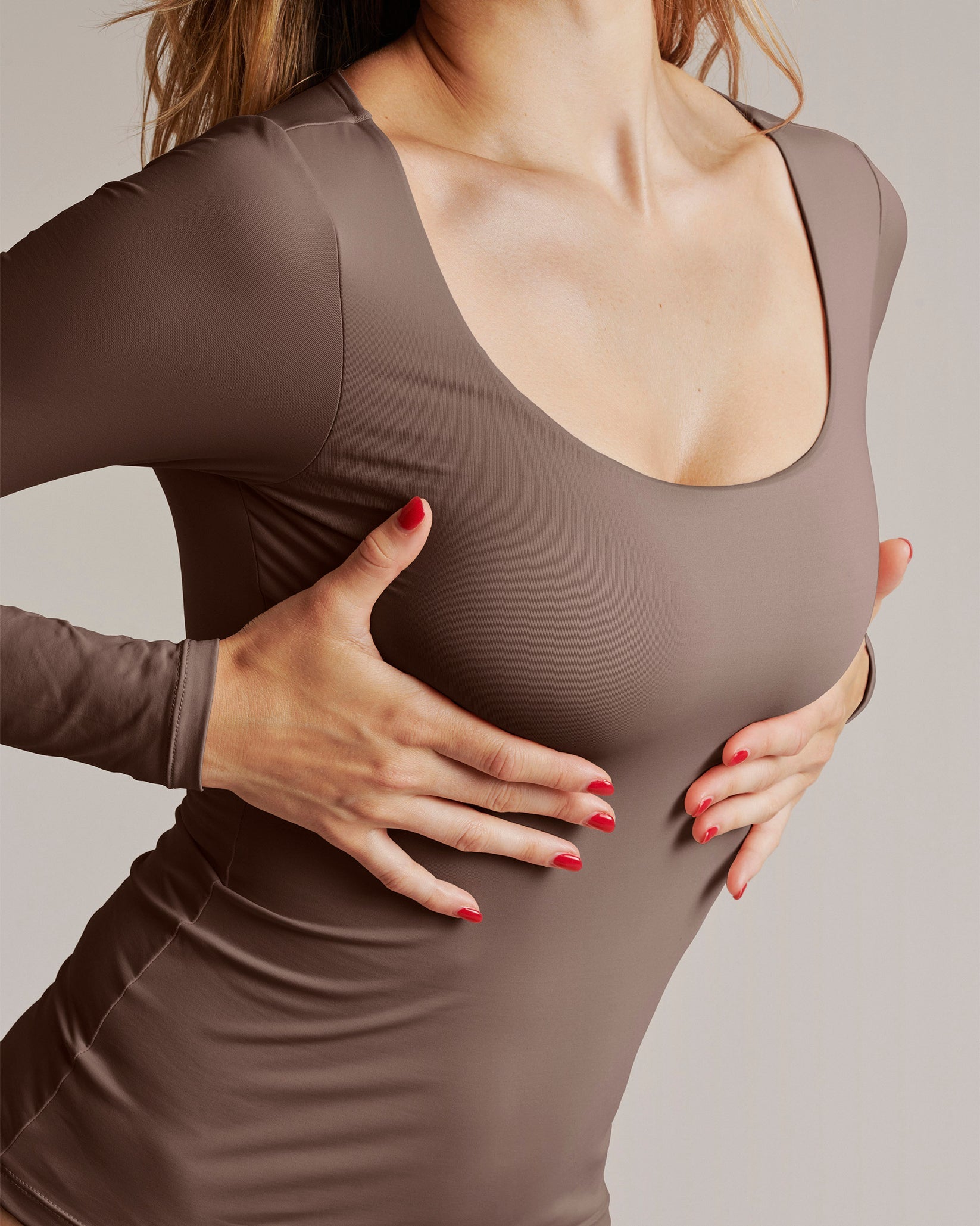 Top Manches Longues Repulpant ( 2 PIECES NOIR & MARRON )