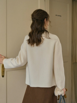 Manteau léger en Laine D'alpaga avec Écharpe en Laine Double