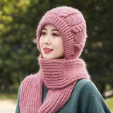 Tout-en-un: Bonnet + écharpe.