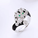 Bague réglable léopard