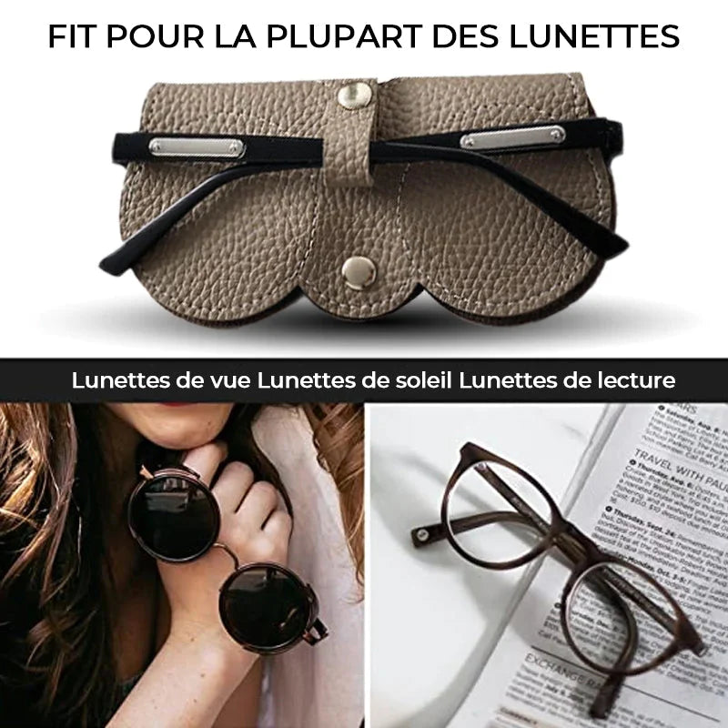 Étui à lunettes de soleil de mode  ( 2 pièces Noir et Marron )