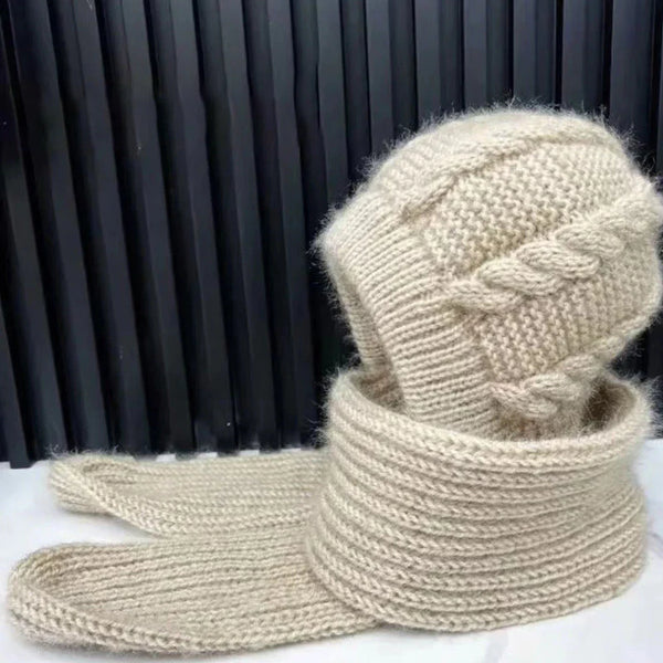 Tout-en-un: Bonnet + écharpe.