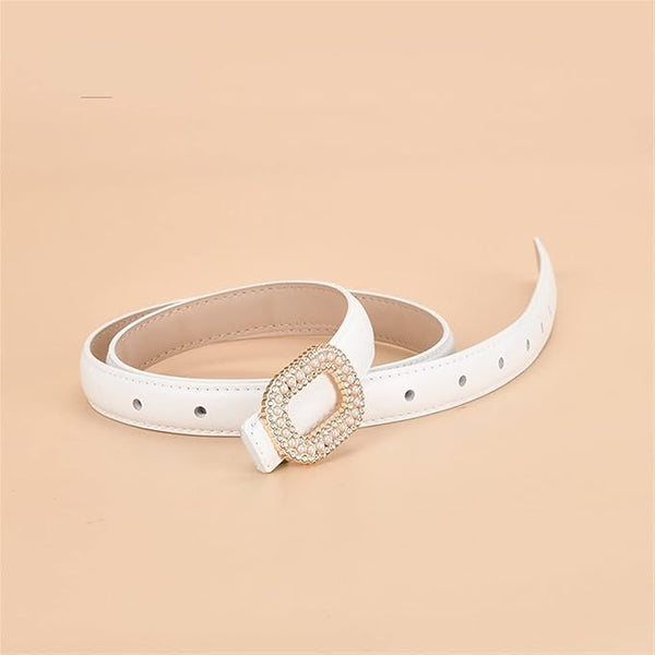 Ceinture pour Femme avec Boucle Ronde et Détails Décoratifs – Élégance Vintage et Style Polyvalent