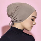 🌸 Lot de 5 Bonnet Hijab Satiné à Nouer – Confort & Élégance