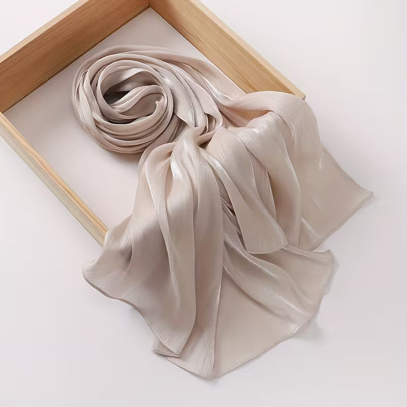 Foulard Organza Scintillant Plissé pour Femme – Élégance & Raffinement ( LOT DE 3 )