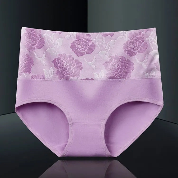 Sous-vêtements en coton antibactériens  amincissants abdominaux taille haute ( 6 Pièces )