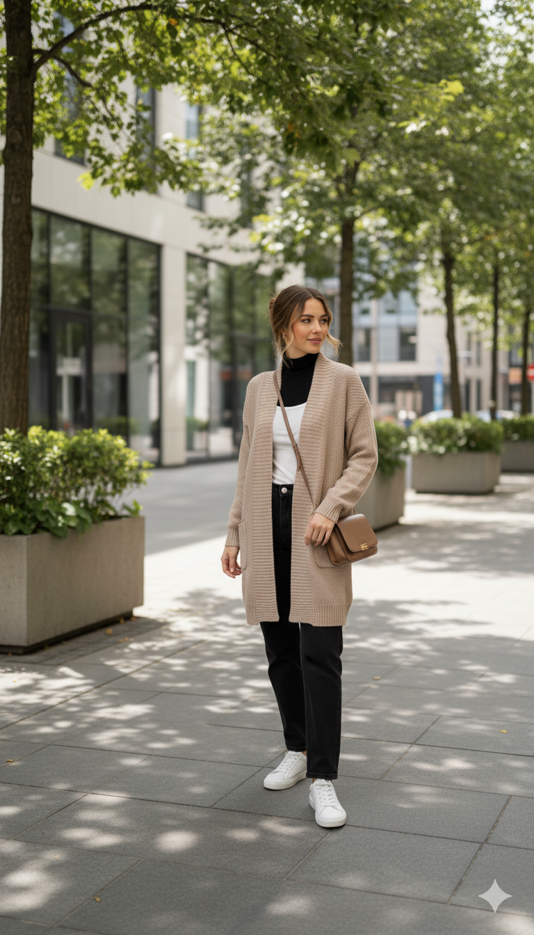 Gilet Long en Maille Luxueuse
