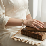 Bracelet en  perles naturelle cœur glamour