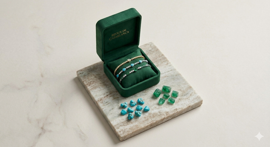 💙💚 Ensemble de 3 Bracelets Goutte Bleu & Vert – Élégance & Éclat Naturel