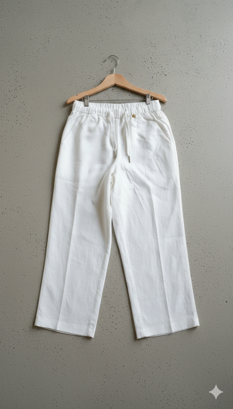 Pantalon Droit en Lin – Confort &amp; Élégance