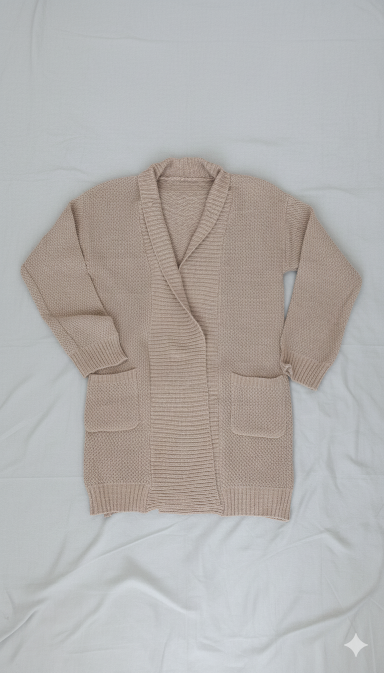 Gilet Long en Maille Luxueuse