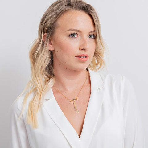 Collier Maman avec Enfants ( 3 petit pied )