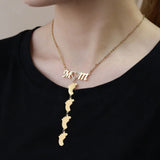 Collier Maman avec Enfants ( 3 petit pied )