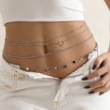 Ensemble de 4 chaînes de taille cœur et zircon. Argenté  et dorée