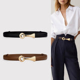Ceinture en cuir de vachette au design raffiné