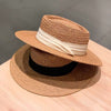 Chapeau style borsalino en fibre naturelle avec ruban noué - Charme estival.