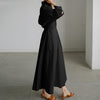 Robe à manches bouffantes avec détails de boutons, 100% coton