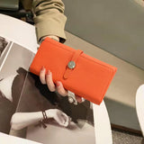 Portefeuille long en cuir pleine fleur