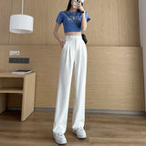 Pantalon large et décontracté boutonné