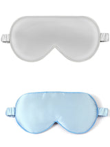 Ensemble de 2 patchs pour les yeux en soie 100 %,  ( Bleu & Gris )