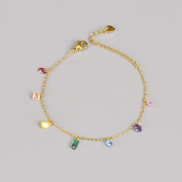 Ensemble de bracelets zircon scintillant.