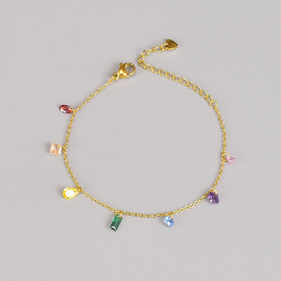 Ensemble de bracelets zircon scintillant.