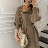 Robe midi en tricot