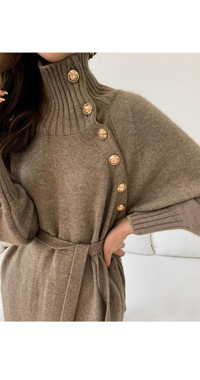 Robe midi en tricot