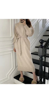 Robe midi en tricot