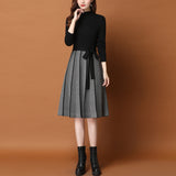 Robe en tricot au motif chevron