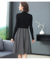 Robe en tricot au motif chevron