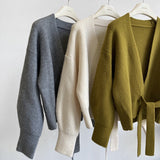 Haut en tricot à encolure en V