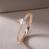 Bague en argent en forme de goutte