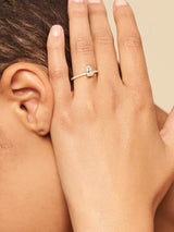 Bague en argent en forme de goutte