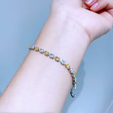 Ensemble de trois bracelets  en forme de goutte rouge et jaune